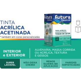 ACRILICO ACETINADO BRANCO PREMIUM - FUTURA - LA